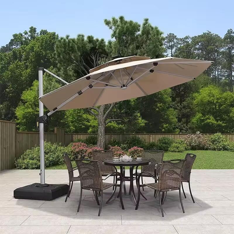 Solar Panel Umbrella Shape apply in ourdoor