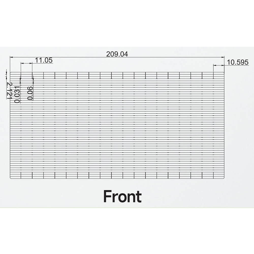 0BB HJT half-cut bifacial solar cell draft front view