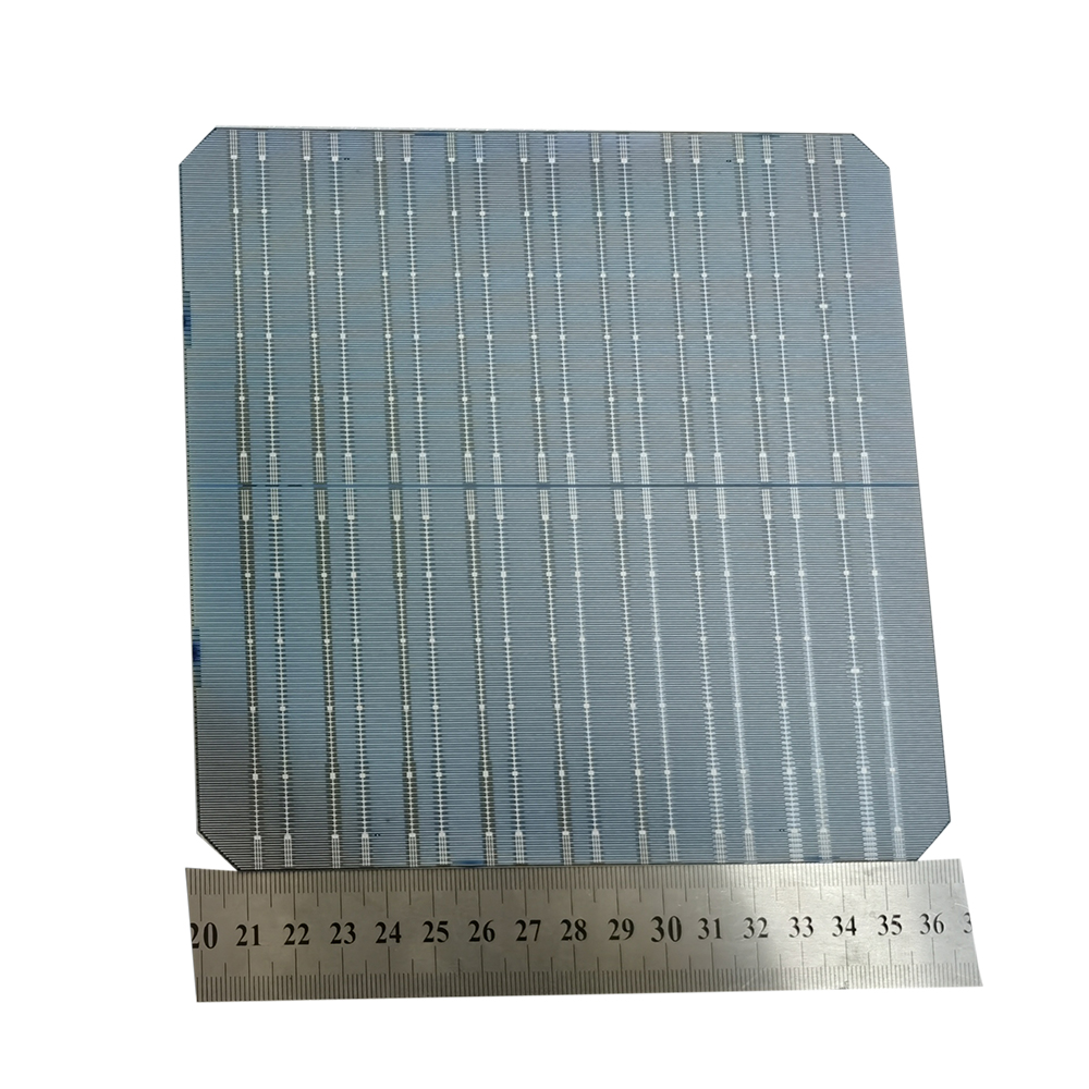 IBC 166mm solar cell backside view