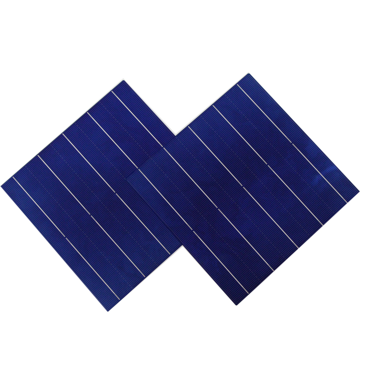 poly 5bb solar cell front side view 