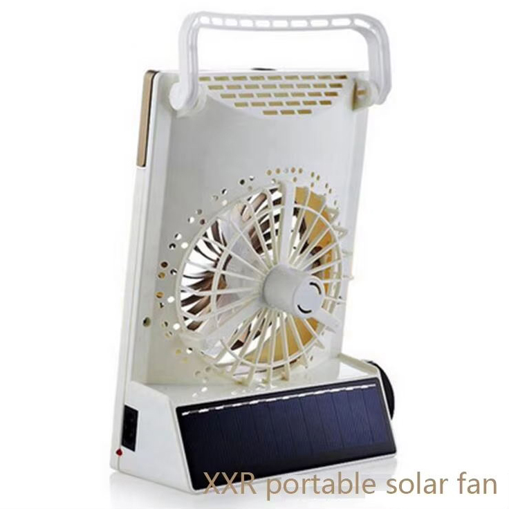 the back of solar fan 