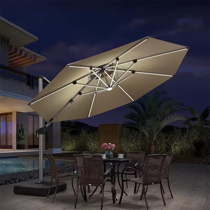 umbrella shape solar panel apply on courtyard 