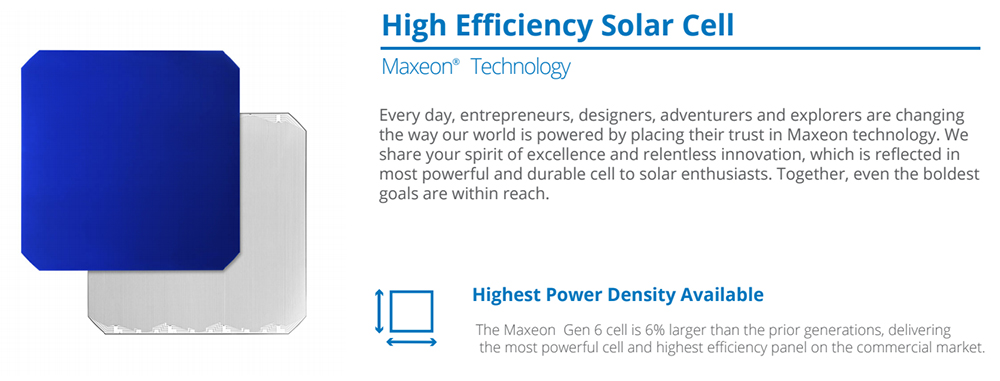 maxeon 6 cell spec