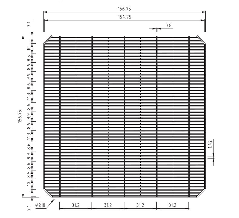 156.75mm 5bb front drawing