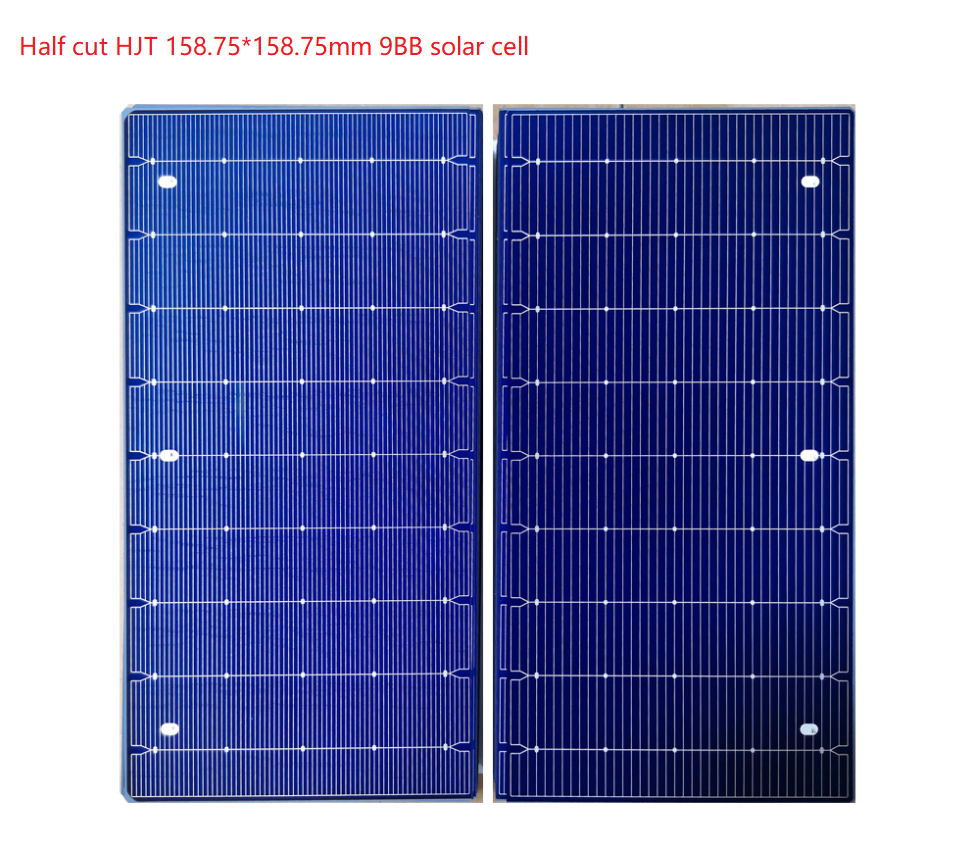 half cut HJT 158.75mm solar cell