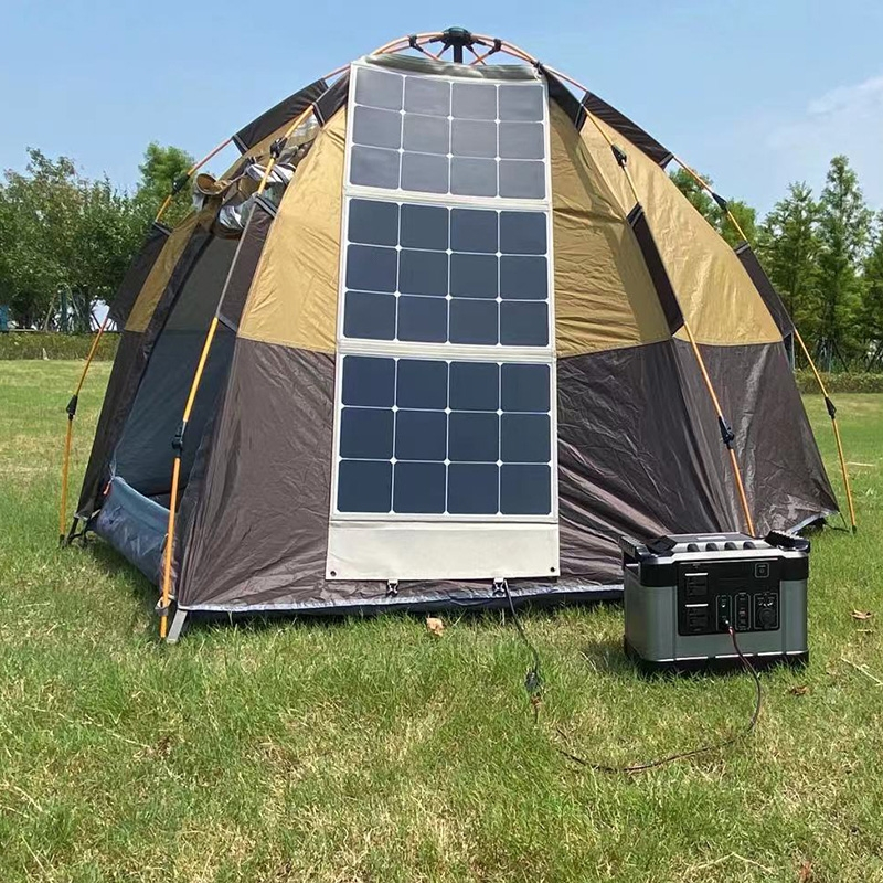 solar panel apply in outdoor tent