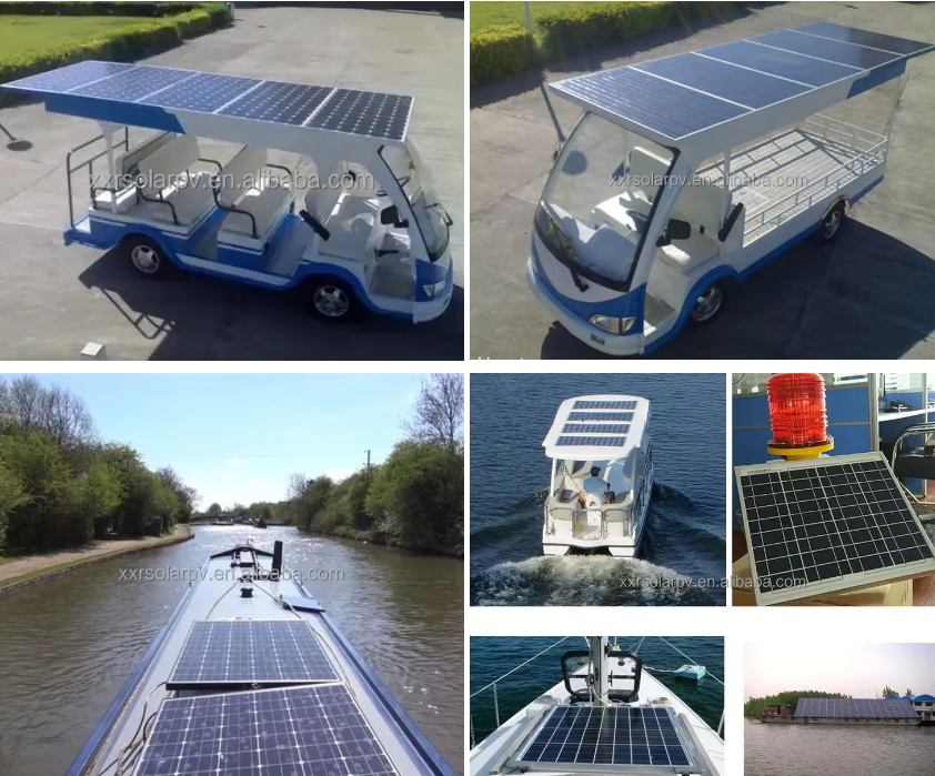 glass solar panels apply in rv and boat