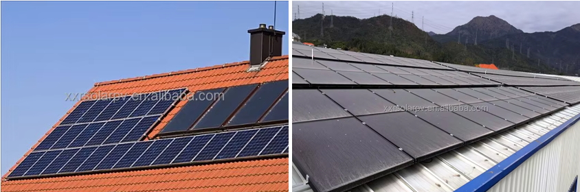 glass solar panel apply in house roof