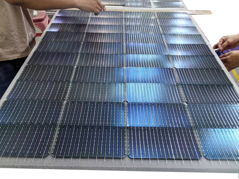 black color solar module production process