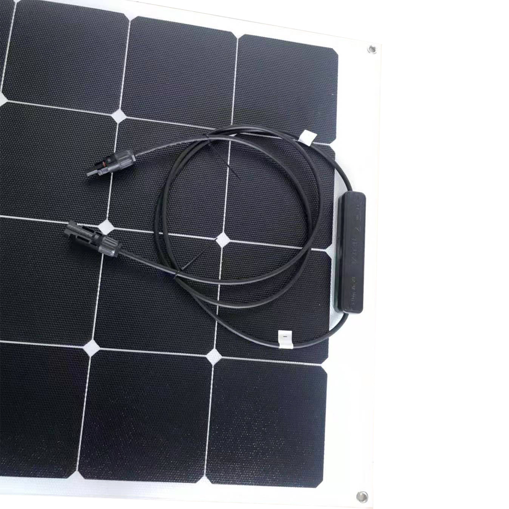 ETFE sunpower solar panel 4*12 series 24-27v with rigid aluminum plate