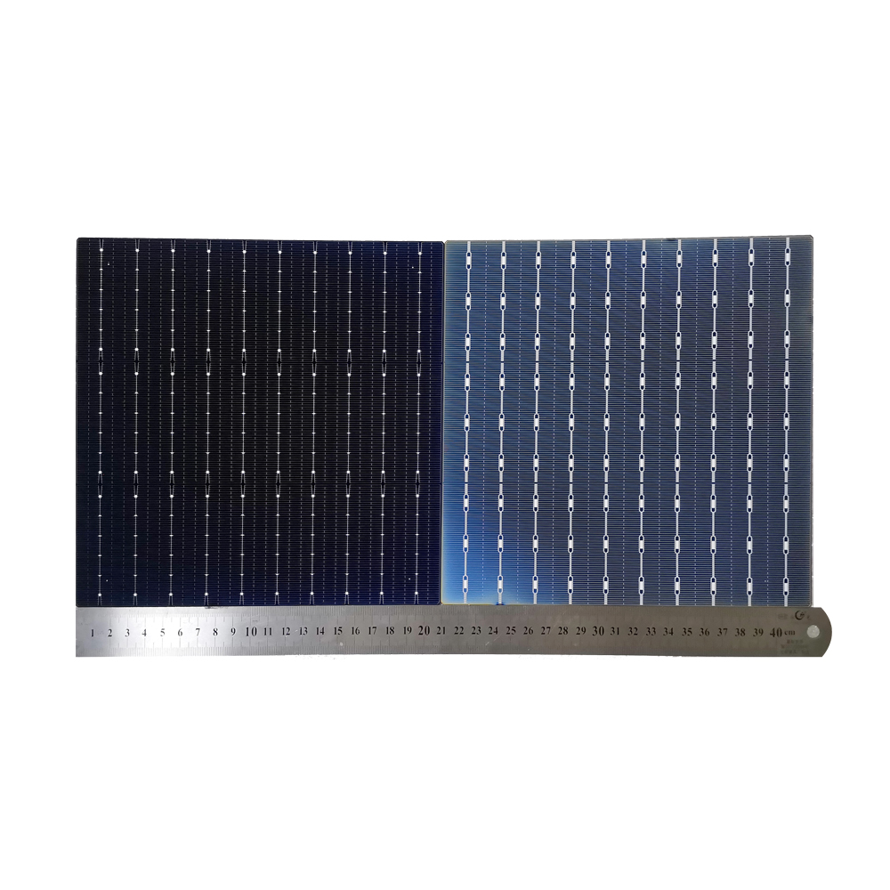 High Efficiency 23.2% 210 x 210 mm Solar Cell 10BB Bifacial Solarzelle