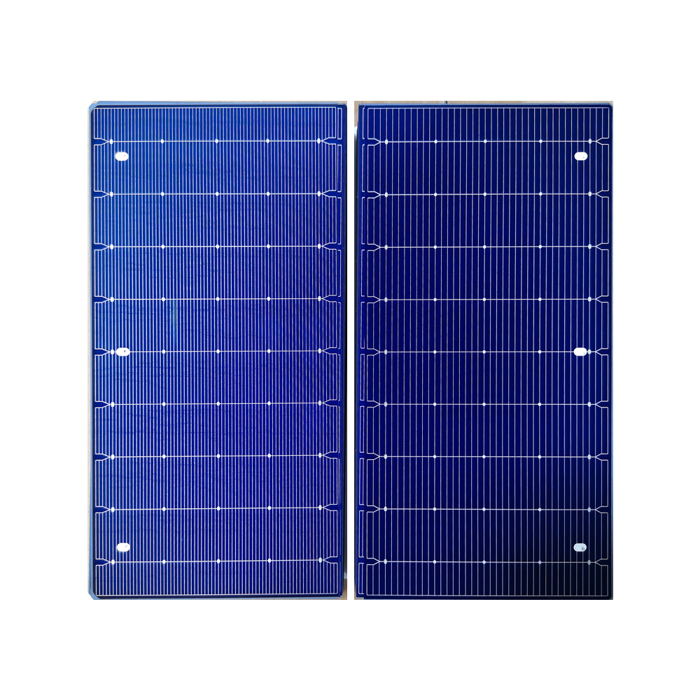 HJT bifacial solar cell half cut solar cell 23.4% high efficiency 158.75*79.375 mm 9bb solar cells