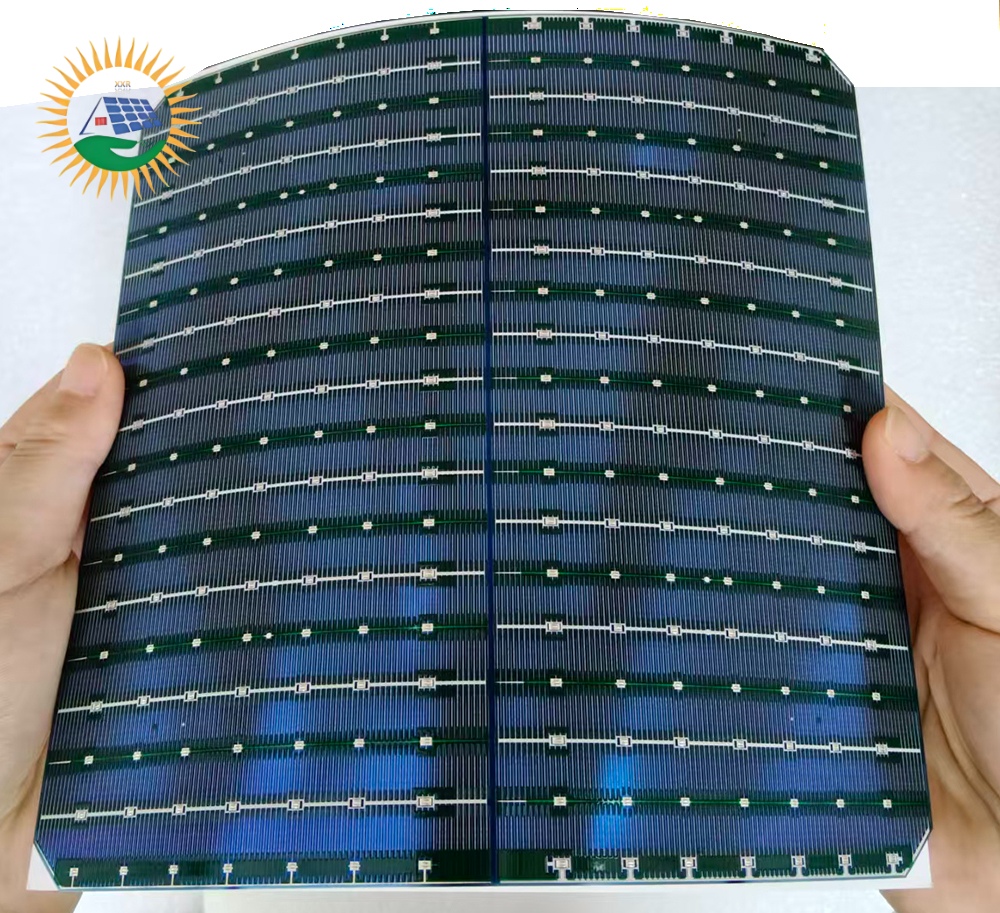 Top Efficiency A Grade New Technology IBC 182*183.75mm 7inch 25.5% 8.42w Flexible Photovoltaic Solar Cell For Student Experiment use