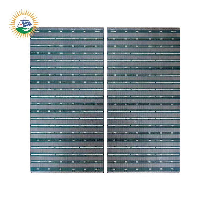 Hot Sale 26.7%  high efficiency flexible solar cells half cut size N-Type ABC AIKO Monocrystalline Silicon PV cells Modules Half Cell Technology