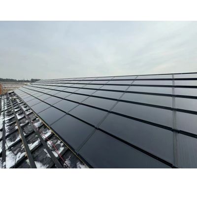 188W per Square Meter Power Solar Panel Til e Fashion Roof Solar Tile Single-Glass Roof Solar Tiles