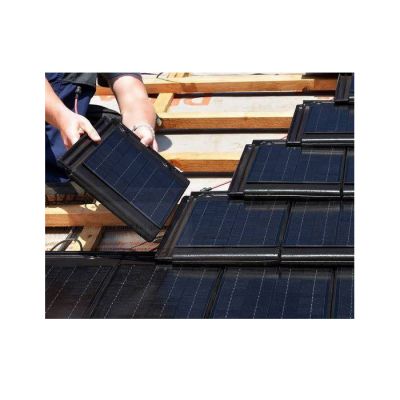 Solar Roof Tiles Solar New Product for wall and solar roof trim tiles rigid glass solar panel frameless530*530mm 9v 