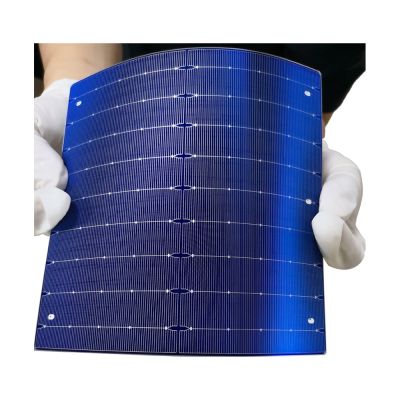 HJT solar cell 158.75*158.75mm N type 9bb mono flexible bifacial solar panel cells
