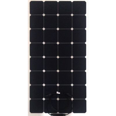 Lightweight Salt water proof SunPower cells 110w Semi flexible solar panel for rv boat car charge