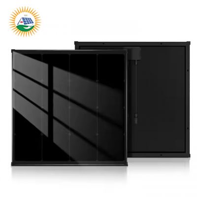 Hot Saling OEM 105W Full Black Mono Glass BC Solar Panel Half Cell N Type Backcontact IBC PV Module for House RV Yacht Rooftop